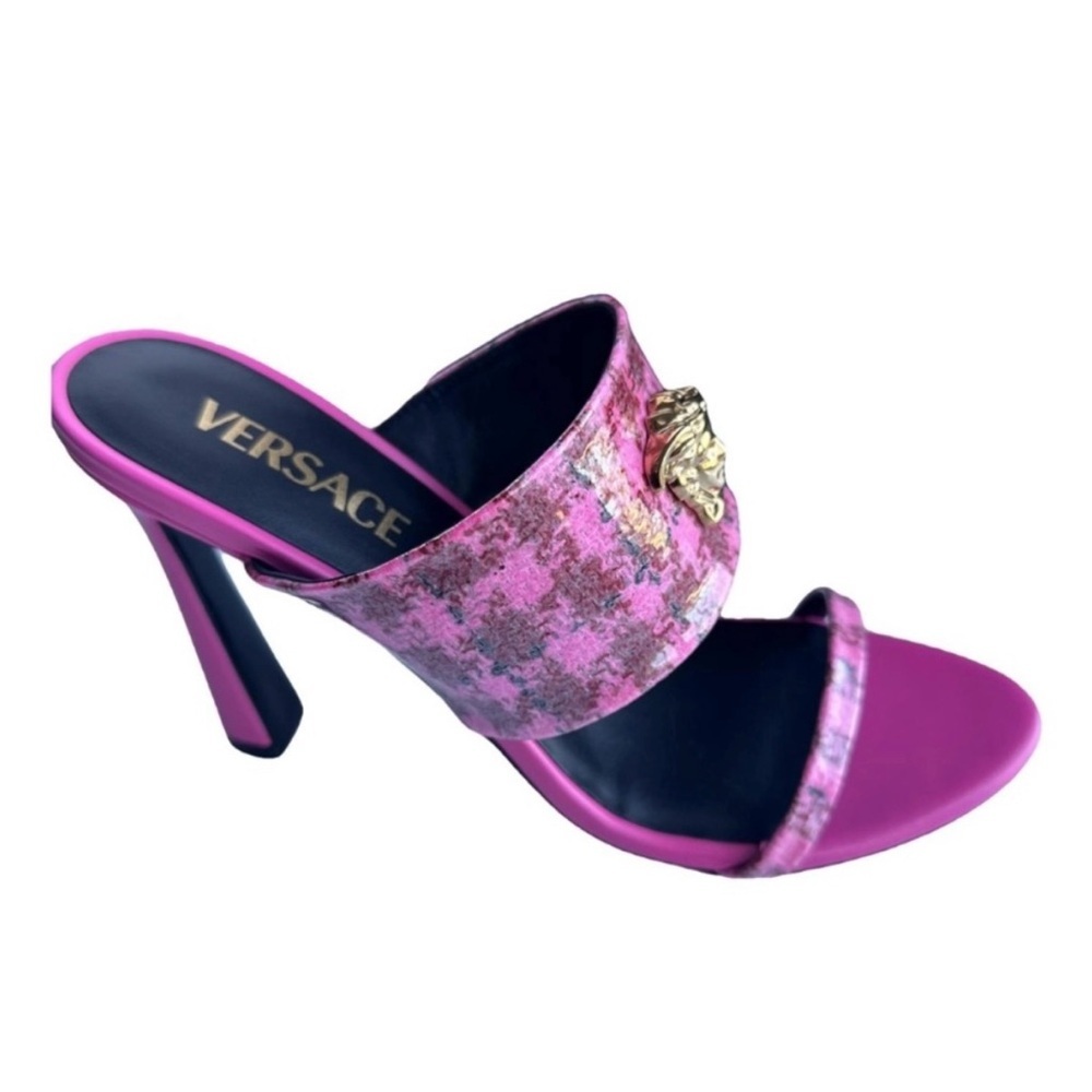 Versace Pink Medusa Head Heels